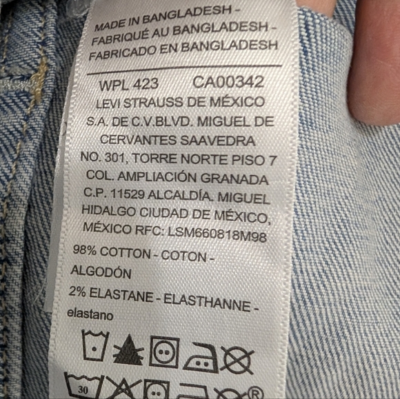 Levi Strauss Signature Gold XXL Stretch Denim Trucker Jacket Women Casual Chic - Picture 3 of 6